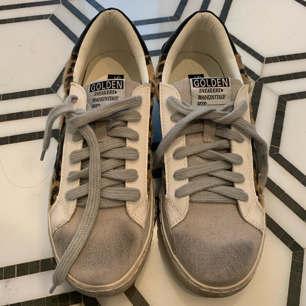 Leopard cheetah womens star sneaker